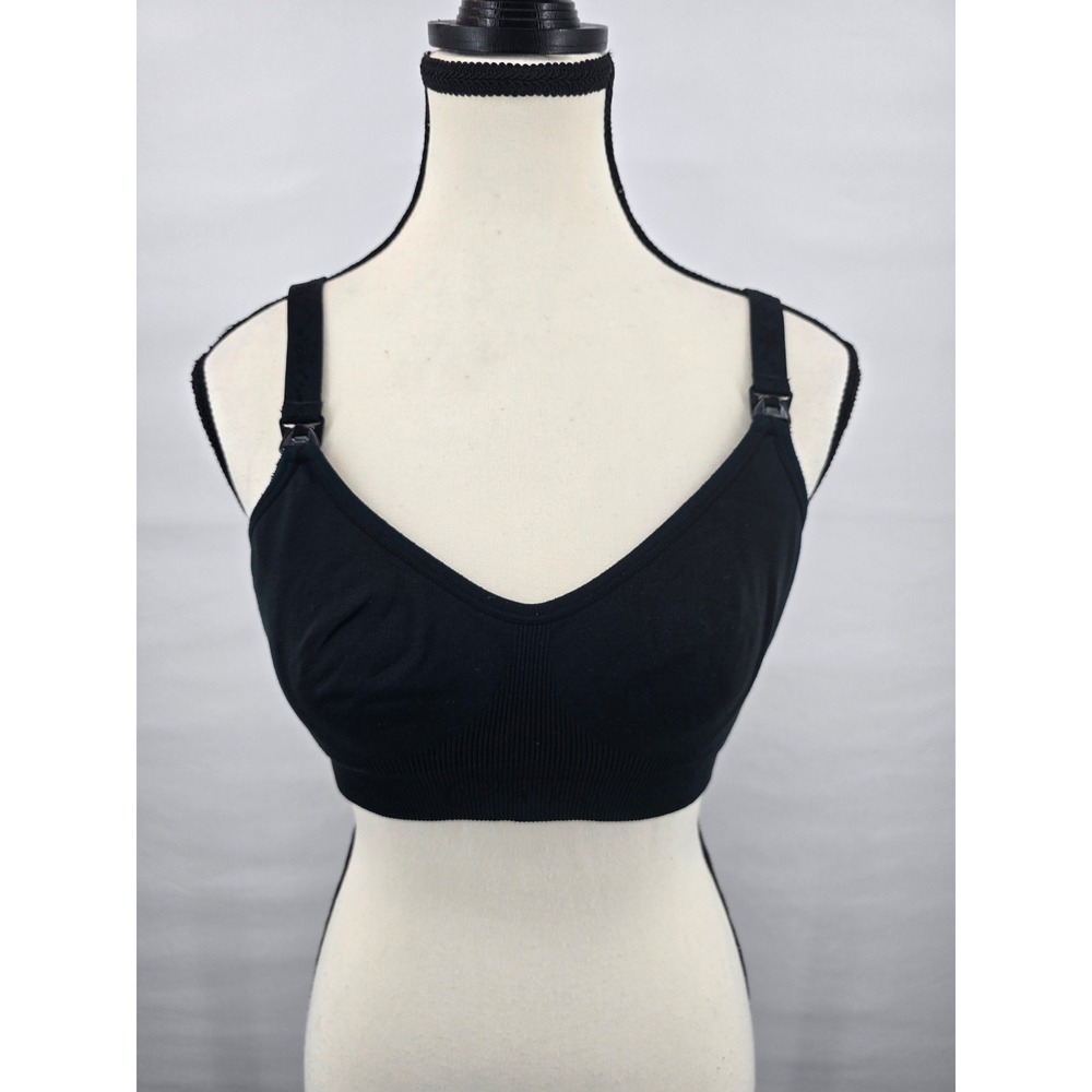 Cake Lingerie Cotton Candy Nursing Bra Black Seamless‎ Maternity Size M 27-8006